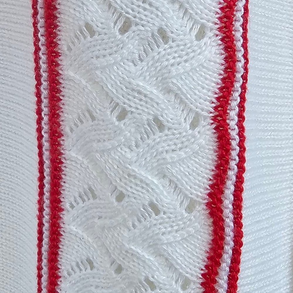 Vintage Alicia White & Red Sleeveless Knit Top 100% Acrylic Excellent Pre-loved - Picture 5 of 11